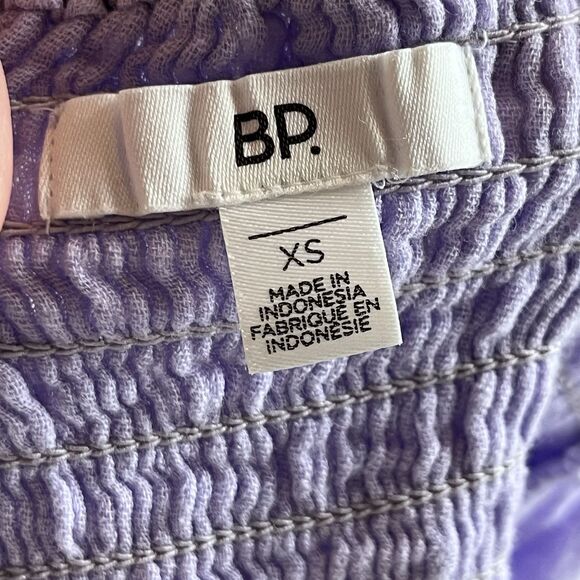 BP Top Womens Extra Small Cropped Peplum Bustier Cami Tank Ruffle Coastal Purple - Picture 3 of 10